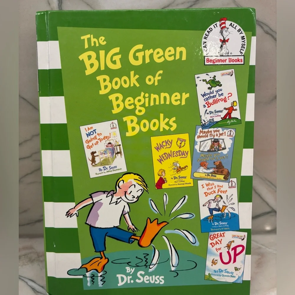 Dr. Seuss Big Beginner Books‎ Set of 4 Hardcover Green Red Aqua Orange